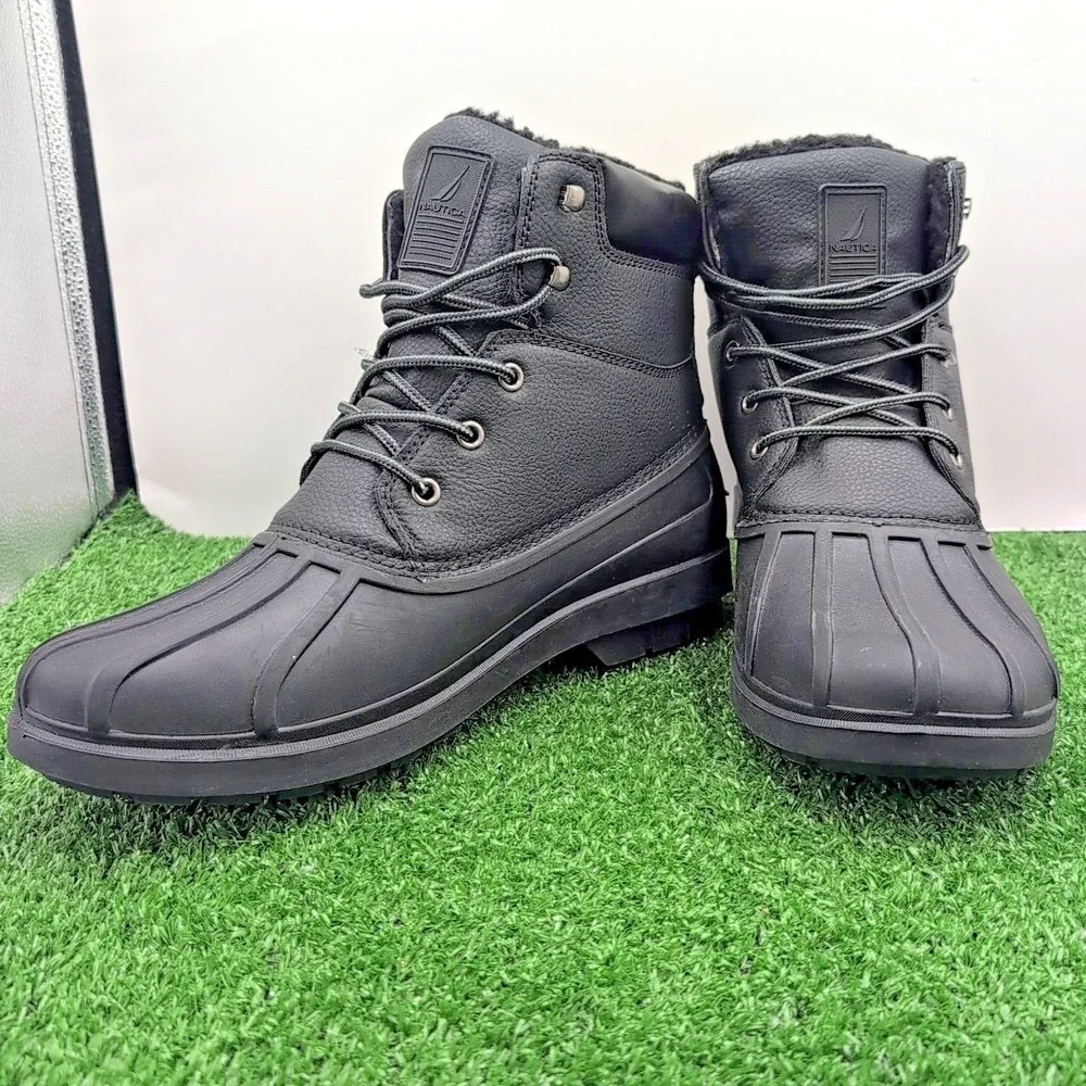 3M Nautica Bedford Winter Boots Men's 12 Black Waterproof Shell Insulated Shoes